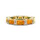 1 - Eriss 3.30 ctw Emerald Shape Citrine and Baguette Shape Lab Grown Diamond Women Eternity Band 