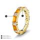 4 - Eriss 3.30 ctw Emerald Shape Citrine and Baguette Shape Lab Grown Diamond Women Eternity Band 