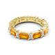 5 - Eriss 3.30 ctw Emerald Shape Citrine and Baguette Shape Lab Grown Diamond Women Eternity Band 