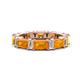 1 - Eriss 3.30 ctw Emerald Shape Citrine and Baguette Shape Lab Grown Diamond Women Eternity Band 