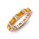 3 - Eriss 3.30 ctw Emerald Shape Citrine and Baguette Shape Lab Grown Diamond Women Eternity Band 