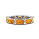 1 - Eriss 3.30 ctw Emerald Shape Citrine and Baguette Shape Lab Grown Diamond Women Eternity Band 