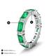 4 - Eriss 3.00 ctw Emerald Shape Emerald and Baguette Shape Lab Grown Diamond Women Eternity Band 