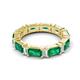5 - Eriss 3.00 ctw Emerald Shape Emerald and Baguette Shape Lab Grown Diamond Women Eternity Band 
