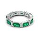 5 - Eriss 3.00 ctw Emerald Shape Emerald and Baguette Shape Lab Grown Diamond Women Eternity Band 