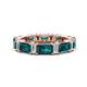 1 - Eriss 4.20 ctw Emerald Shape London Blue Topaz and Baguette Shape Lab Grown Diamond Women Eternity Band 