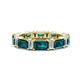 1 - Eriss 4.20 ctw Emerald Shape London Blue Topaz and Baguette Shape Lab Grown Diamond Women Eternity Band 