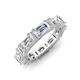 3 - Eriss 3.00 ctw Emerald Shape Moissanite and Baguette Shape Lab Grown Diamond Women Eternity Band 