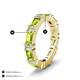 4 - Eriss 4.00 ctw Emerald Shape Peridot and Baguette Shape Lab Grown Diamond Women Eternity Band 