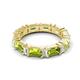 5 - Eriss 4.00 ctw Emerald Shape Peridot and Baguette Shape Lab Grown Diamond Women Eternity Band 