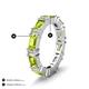 4 - Eriss 4.00 ctw Emerald Shape Peridot and Baguette Shape Lab Grown Diamond Women Eternity Band 