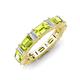 3 - Eriss 4.00 ctw Emerald Shape Peridot and Baguette Shape Lab Grown Diamond Women Eternity Band 