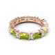 5 - Eriss 4.00 ctw Emerald Shape Peridot and Baguette Shape Lab Grown Diamond Women Eternity Band 
