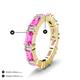 4 - Eriss 3.50 ctw Emerald Shape Pink Sapphire and Baguette Shape Lab Grown Diamond Women Eternity Band 