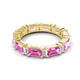 5 - Eriss 3.50 ctw Emerald Shape Pink Sapphire and Baguette Shape Lab Grown Diamond Women Eternity Band 