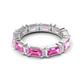 5 - Eriss 3.50 ctw Emerald Shape Pink Sapphire and Baguette Shape Lab Grown Diamond Women Eternity Band 