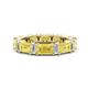 1 - Eriss 3.50 ctw Emerald Shape Yellow Sapphire and Baguette Shape Lab Grown Diamond Women Eternity Band 