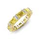 3 - Eriss 3.50 ctw Emerald Shape Yellow Sapphire and Baguette Shape Lab Grown Diamond Women Eternity Band 