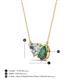 3 - Zuri 1.71 ctw Heart Shape IGI Cert. Lab Grown Diamond with Pear Shape Created Alexandrite Toi Et Moi Women Pendant Necklace 