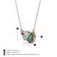 3 - Zuri 1.71 ctw Heart Shape IGI Cert. Lab Grown Diamond with Pear Shape Created Alexandrite Toi Et Moi Women Pendant Necklace 