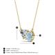 3 - Zuri 1.45 ctw Heart Shape IGI Cert. Lab Grown Diamond with Pear Shape Aquamarine Toi Et Moi Women Pendant Necklace 