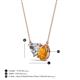 3 - Zuri 1.50 ctw Heart Shape IGI Cert. Lab Grown Diamond with Pear Shape Citrine Toi Et Moi Women Pendant Necklace 