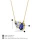 3 - Zuri 1.45 ctw Heart Shape IGI Cert. Lab Grown Diamond with Pear Shape Iolite Toi Et Moi Women Pendant Necklace 