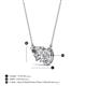 3 - Zuri 1.70 ctw Heart Shape IGI Cert. Lab Grown Diamond with Pear Shape Moissanite Toi Et Moi Women Pendant Necklace 