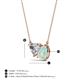 3 - Zuri 1.20 ctw Heart Shape IGI Cert. Lab Grown Diamond with Pear Shape Opal Toi Et Moi Women Pendant Necklace 
