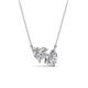 1 - Zuri 1.60 ctw IGI Certified Heart and Pear Shape Lab Grown Diamonds Toi Et Moi Women Pendant Necklace 
