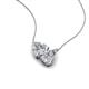 4 - Zuri 1.60 ctw IGI Certified Heart and Pear Shape Lab Grown Diamonds Toi Et Moi Women Pendant Necklace 