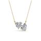 1 - Zuri 1.60 ctw IGI Certified Heart and Pear Shape Lab Grown Diamonds Toi Et Moi Women Pendant Necklace 