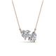 1 - Zuri 1.60 ctw IGI Certified Heart and Pear Shape Lab Grown Diamonds Toi Et Moi Women Pendant Necklace 
