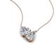 4 - Zuri 1.60 ctw IGI Certified Heart and Pear Shape Lab Grown Diamonds Toi Et Moi Women Pendant Necklace 