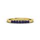 3 - Fiala 2.00 mm Blue Sapphire 7 Stone Wedding Band 
