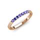 4 - Fiala 2.00 mm Tanzanite 7 Stone Wedding Band 