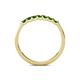 6 - Fiala 2.00 mm Green Garnet 7 Stone Wedding Band 