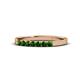1 - Fiala 2.00 mm Green Garnet 7 Stone Wedding Band 