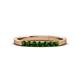 3 - Fiala 2.00 mm Green Garnet 7 Stone Wedding Band 