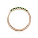 6 - Fiala 2.00 mm Green Garnet 7 Stone Wedding Band 