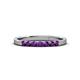 3 - Fiala 2.00 mm Amethyst 7 Stone Wedding Band 