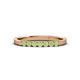 3 - Fiala 2.00 mm Peridot 7 Stone Wedding Band 