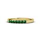 1 - Fiala 2.00 mm Emerald 7 Stone Wedding Band 