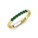 4 - Fiala 2.00 mm Emerald 7 Stone Wedding Band 