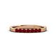 3 - Fiala 2.00 mm Ruby 7 Stone Wedding Band 