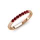 4 - Fiala 2.00 mm Ruby 7 Stone Wedding Band 
