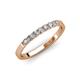 4 - Fiala 2.00 mm Lab Grown Diamond 7 Stone Wedding Band 