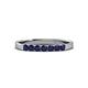 3 - Fiala 2.40 mm Blue Sapphire 7 Stone Wedding Band 