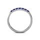 6 - Fiala 2.40 mm Blue Sapphire 7 Stone Wedding Band 