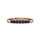 3 - Fiala 2.40 mm Blue Sapphire 7 Stone Wedding Band 